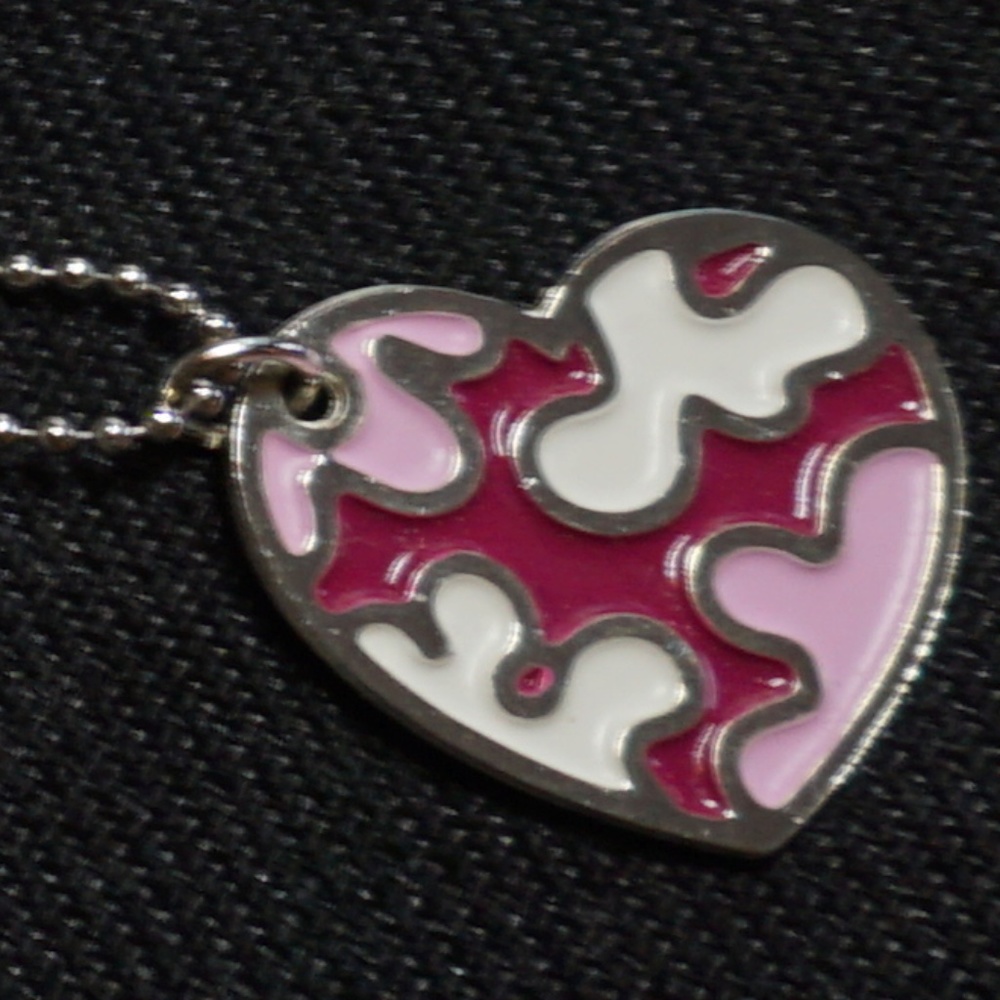 Montana Silversmiths Pink enamel pendant necklace - Picture 2 of 4